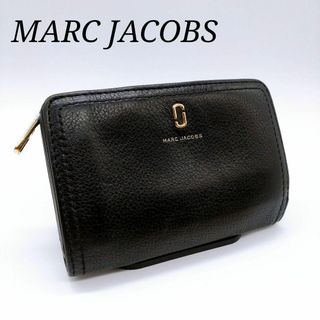 マークジェイコブス(MARC JACOBS)のマークジェイコブス★折り財布★ゴールド金具 レザー ブラック 黒 L字ファスナー(財布)