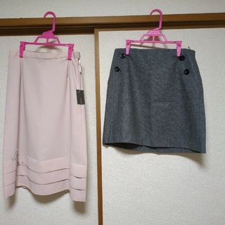 未使用　sunauna 38＆INDIVI　40　スカート2枚セット