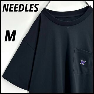 ニードルス(Needles)の【人気モデル】ニードルス　パピヨン刺繍ロゴ　ポケットTシャツ　ダークネイビー(Tシャツ/カットソー(半袖/袖なし))