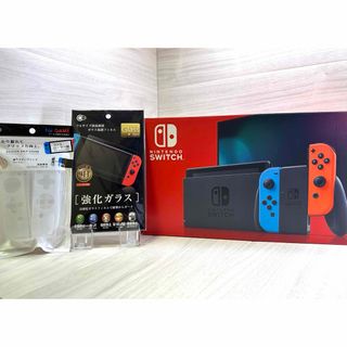 ニンテンドースイッチ(Nintendo Switch)の美品！豪華おまけ付き！液晶新型Nintendo Switch本体一式完品(家庭用ゲーム機本体)