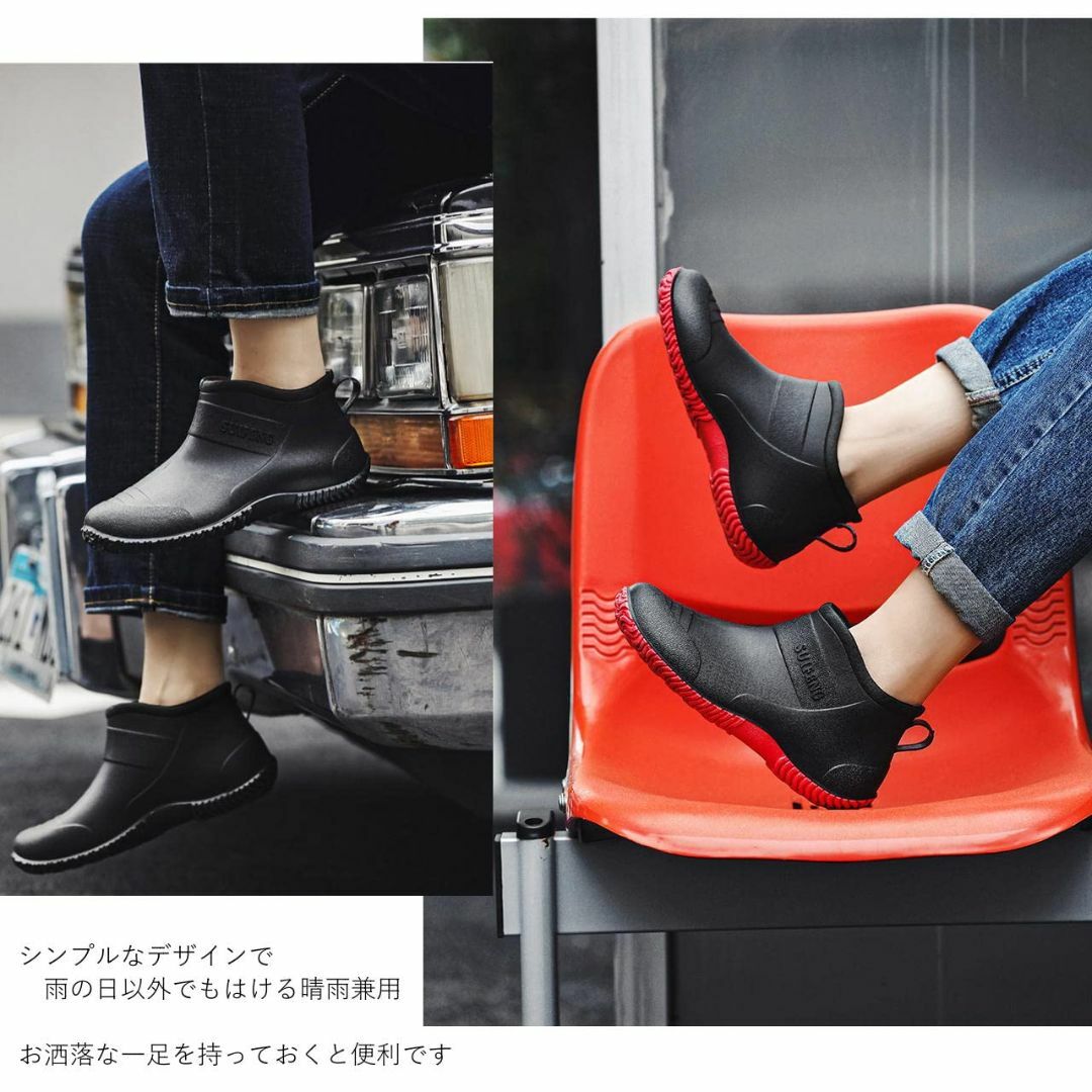 [goodspoon] レインブーツ ショート ブーツ レインシューズ レディー レディースの靴/シューズ(その他)の商品写真