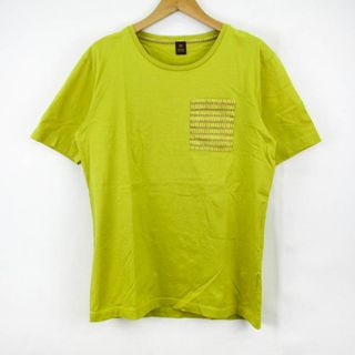 タケオキクチ(TAKEO KIKUCHI)のタケオキクチ 半袖Tシャツ トップス カットソー ワールド メンズ 3サイズ イエロー TAKEO KIKUCHI(Tシャツ/カットソー(半袖/袖なし))