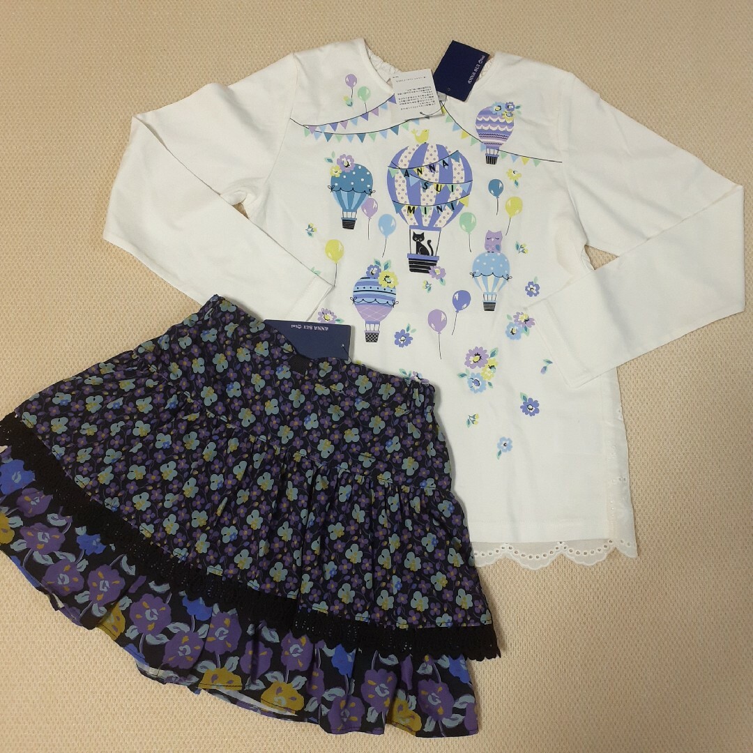 ANNA SUI mini(アナスイミニ)の【新品.】　アナスイミニ　キュロット　Tシャツ キッズ/ベビー/マタニティのキッズ服女の子用(90cm~)(スカート)の商品写真