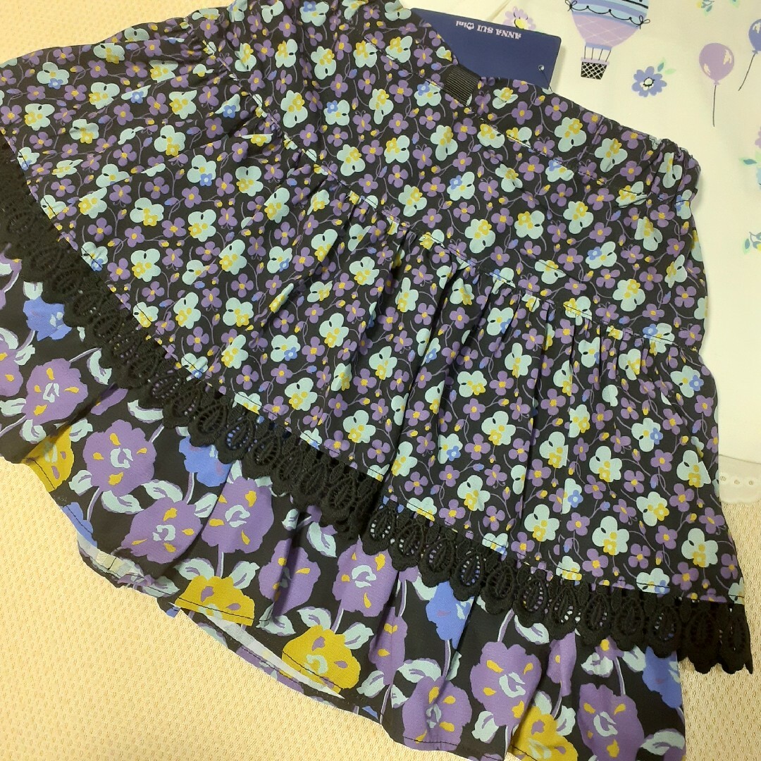 ANNA SUI mini(アナスイミニ)の【新品.】　アナスイミニ　キュロット　Tシャツ キッズ/ベビー/マタニティのキッズ服女の子用(90cm~)(スカート)の商品写真