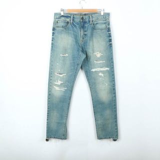 アメリカンイーグル(American Eagle)のアメリカンイーグル デニムパンツ ジーンズ ストレート ダメージ加工 MADE TO LAST メンズ 32×30サイズ ブルー American Eagle(ジャージ)