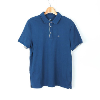 アルマーニエクスチェンジ(ARMANI EXCHANGE)のアルマーニエクスチェンジ ポロシャツ 半袖 トップス カットソー  メンズ Lサイズ ブルー ARMANI EXCHANGE(ポロシャツ)