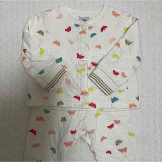 プチバトー(PETIT BATEAU)のプチバトー  キルティング　カーディガン＆カルソン　パンツ　セットアップ(カーディガン/ボレロ)