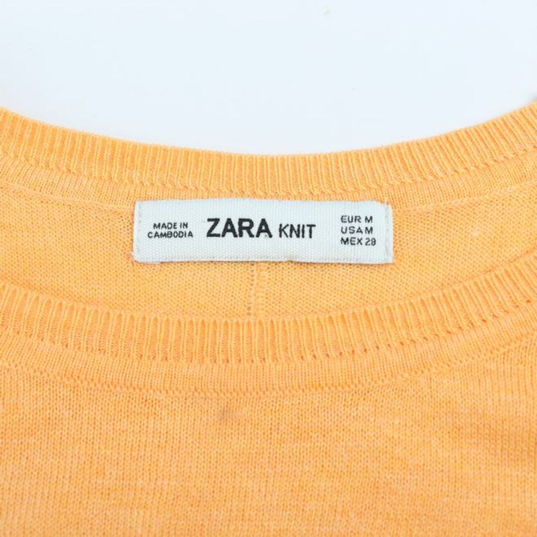 ZARA(ザラ)のザラ ニット セーター 長袖 トップス カットソー レディース Mサイズ オレンジ ZARA レディースのトップス(ニット/セーター)の商品写真