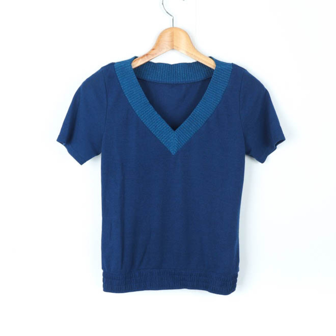 LAUTREAMONT(ロートレアモン)のロートレアモン 半袖Tシャツ トップス カットソー リブ レディース 2サイズ ブルー LAUTREAMONT レディースのトップス(Tシャツ(半袖/袖なし))の商品写真
