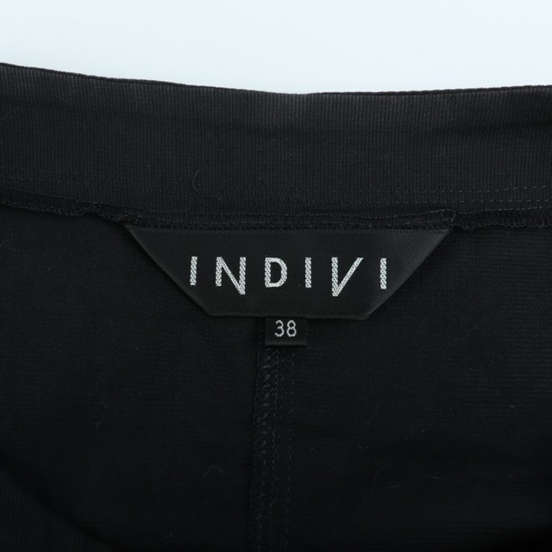 INDIVI(インディヴィ)のインディヴィ ノーカラージャケット アウター ブルゾン ワールド レディース 38サイズ ネイビー INDIVI レディースのジャケット/アウター(ノーカラージャケット)の商品写真