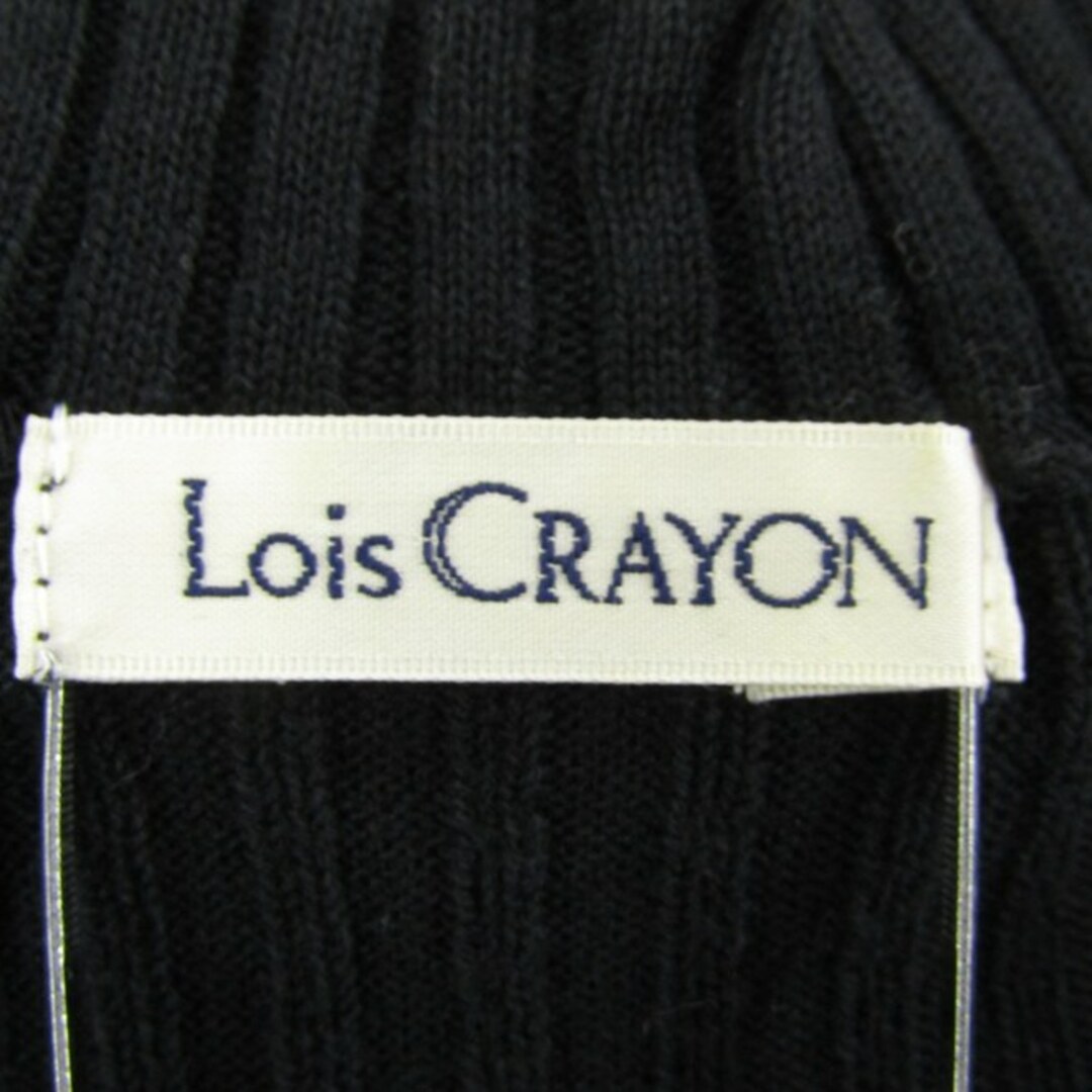 Lois CRAYON(ロイスクレヨン)のロイスクレヨン ニット セーター 半袖 トップス アトリエ レディース Mサイズ ブラック Lois CRAYON レディースのトップス(ニット/セーター)の商品写真