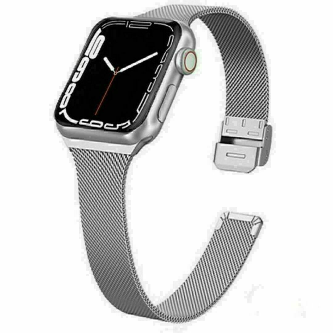 Apple Watch　レディース ベルト　シルバー　メタル バンド　新品 レディースのファッション小物(腕時計)の商品写真
