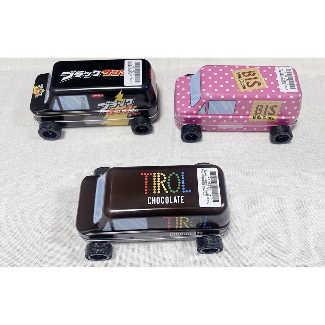 チロルチョコ(チロルチョコ)の《新品》中身あり　チロル　チロルチョコ　車缶セット　お菓子 食品/飲料/酒の食品(菓子/デザート)の商品写真