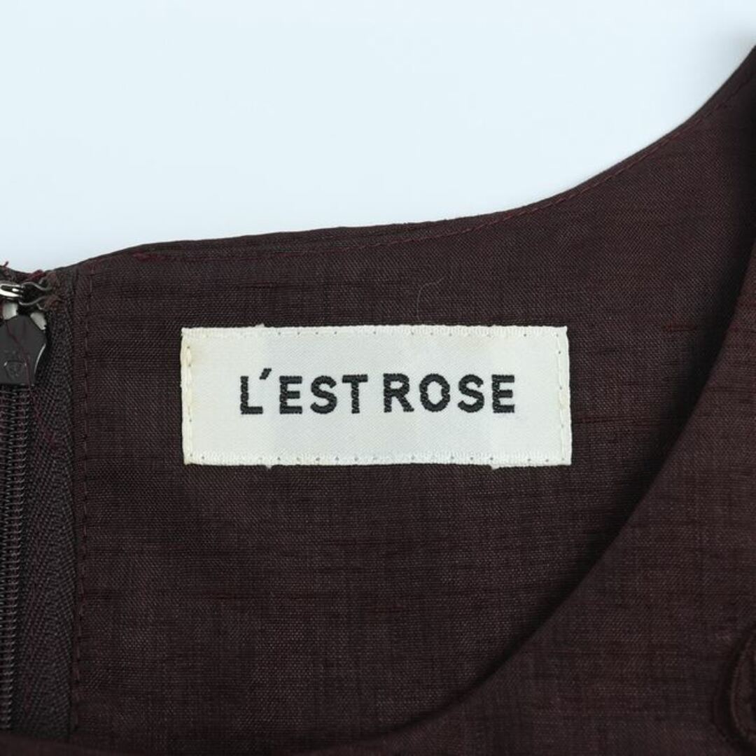 L'EST ROSE(レストローズ)のレストローズ ワンピース ミニ丈 タンクトップ 花柄 ドレス レディース ﾌﾘｰサイズ ブラウン L'EST ROSE レディースのワンピース(その他)の商品写真