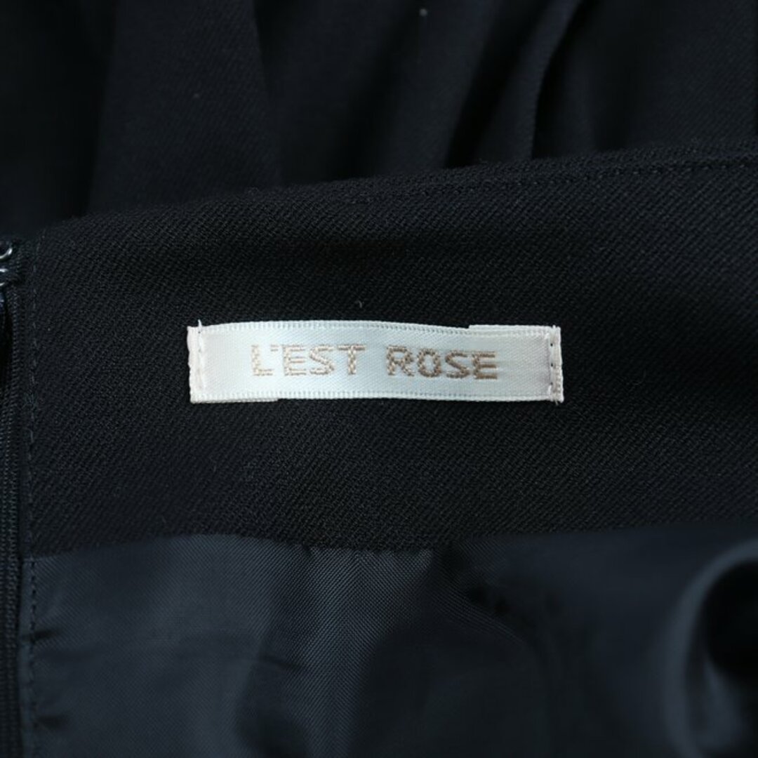 L'EST ROSE(レストローズ)のレストローズ ワンピース ミニ丈 ノースリーブ フレア レディース Mサイズ ブラック L'EST ROSE レディースのワンピース(その他)の商品写真