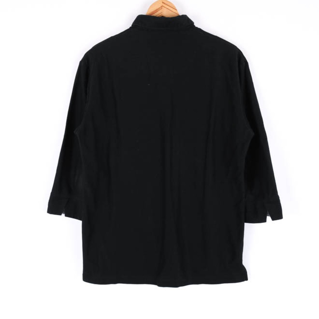 BURBERRY BLACK LABEL(バーバリーブラックレーベル)のバーバリーブラックレーベル ポロシャツ 半袖 トップス カットソー デニム生地 メンズ 3サイズ ブラック BURBERRY BLACK LABEL メンズのトップス(ポロシャツ)の商品写真