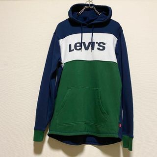 リーバイス(Levi's)のアメリカ古着　LEVI'S　プルオーバーパーカー　トリコロールカラー　B170(パーカー)