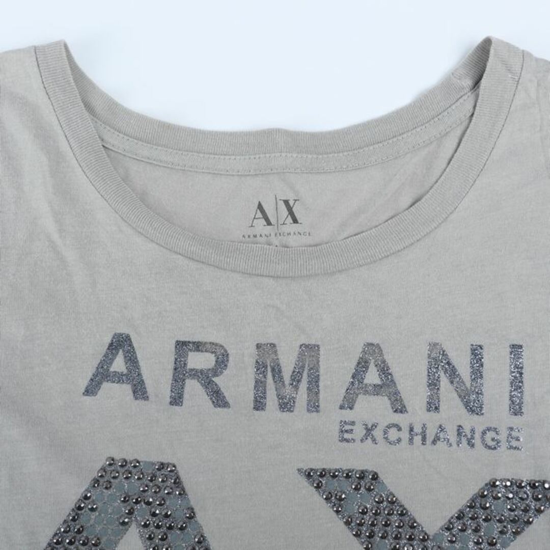 ARMANI EXCHANGE(アルマーニエクスチェンジ)のアルマーニエクスチェンジ 半袖Tシャツ トップス カットソー フロントデザイン レディース Lサイズ グレー ARMANI EXCHANGE レディースのトップス(Tシャツ(半袖/袖なし))の商品写真