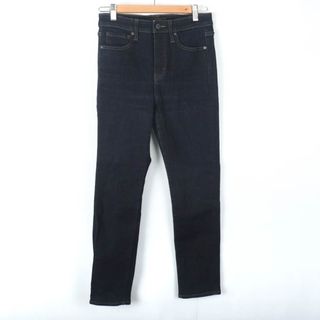 ユニクロ(UNIQLO)のユニクロ デニムパンツ ストレート ジーンズ UNIQLO JEANS レディース 25(63.5)サイズ ネイビー UNIQLO(デニム/ジーンズ)