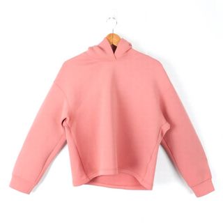 ユニクロ(UNIQLO)のユニクロ パーカー トップス カットソー プルオーバー  レディース Lサイズ ピンク UNIQLO(パーカー)