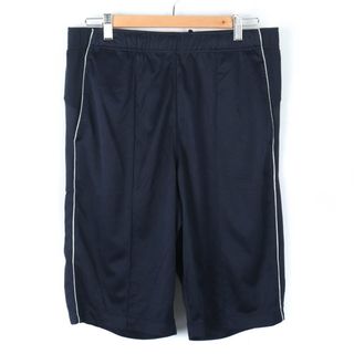 ユニクロ(UNIQLO)のユニクロ クロップドパンツ ショートパンツ ウエストゴム スポーツウエア センタープレス メンズ Lサイズ ネイビー UNIQLO(その他)