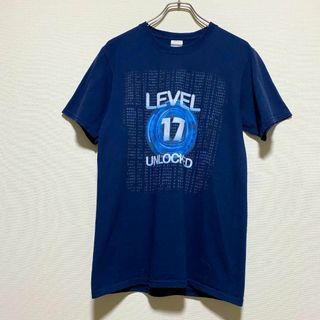 ヴィンテージ(VINTAGE)のアメリカ古着　Level 17 Unlocked ゲーム　半袖Tシャツ　J59(Tシャツ/カットソー(半袖/袖なし))