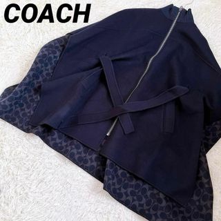 コーチ(COACH)の【COACH】コーチ ダブルフェイス ウール カシミヤ ケープ ポンチョ(ポンチョ)