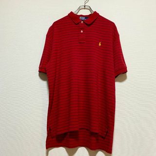 ポロラルフローレン(POLO RALPH LAUREN)のアメリカ古着　ポロラルフローレン　ポロシャツ　半袖 刺繍　ビッグサイズ　J30(ポロシャツ)