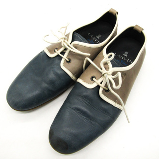 ランバンオンブルー(LANVIN en Bleu)のランバンオンブルー ドレスシューズ レースアップ ブランド 靴 シューズ レディース 24.5サイズ グレー LANVIN en Bleu(ローファー/革靴)