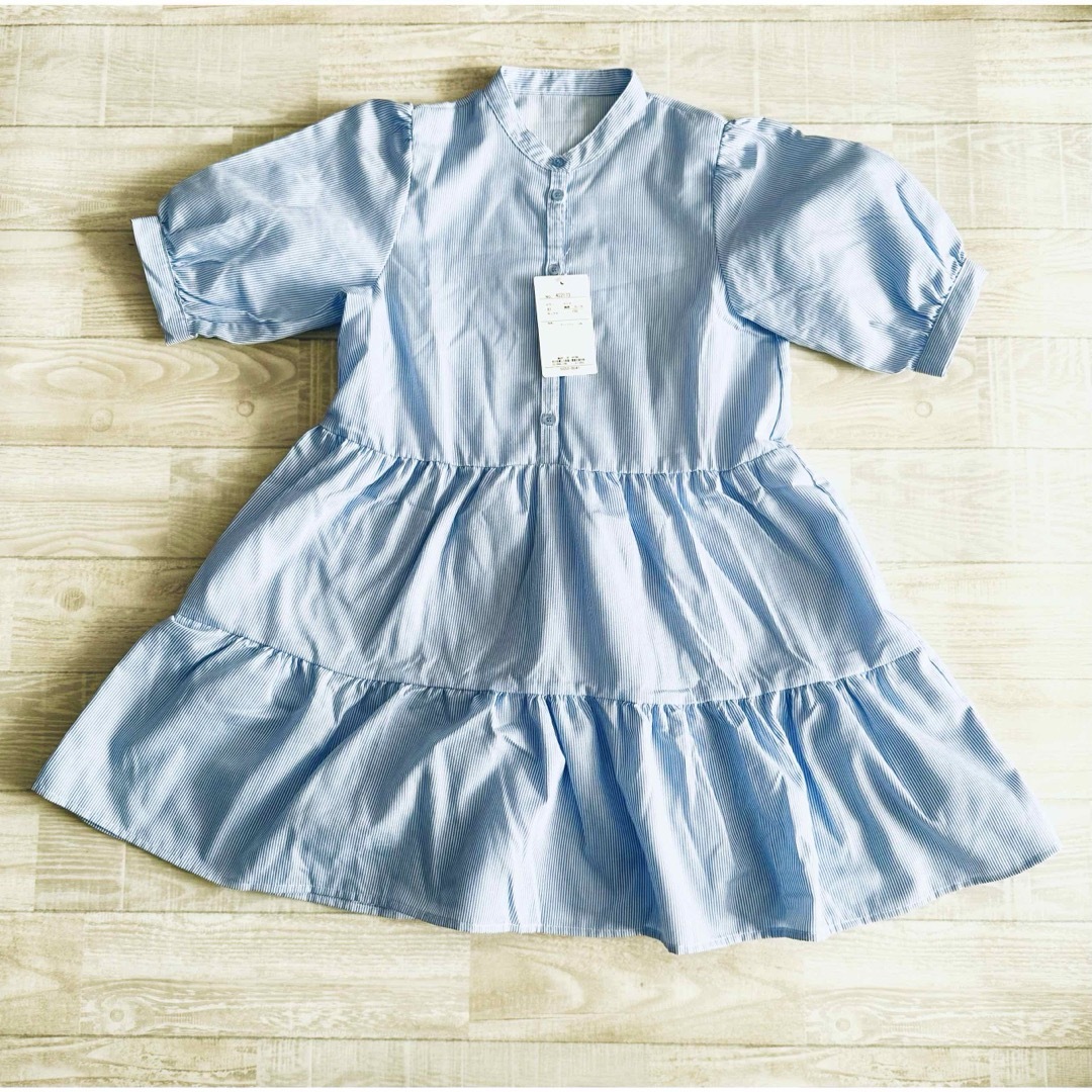 新品未使用 タグ付  ストライプ ワンピース  size １５０cm キッズ/ベビー/マタニティのキッズ服女の子用(90cm~)(ワンピース)の商品写真