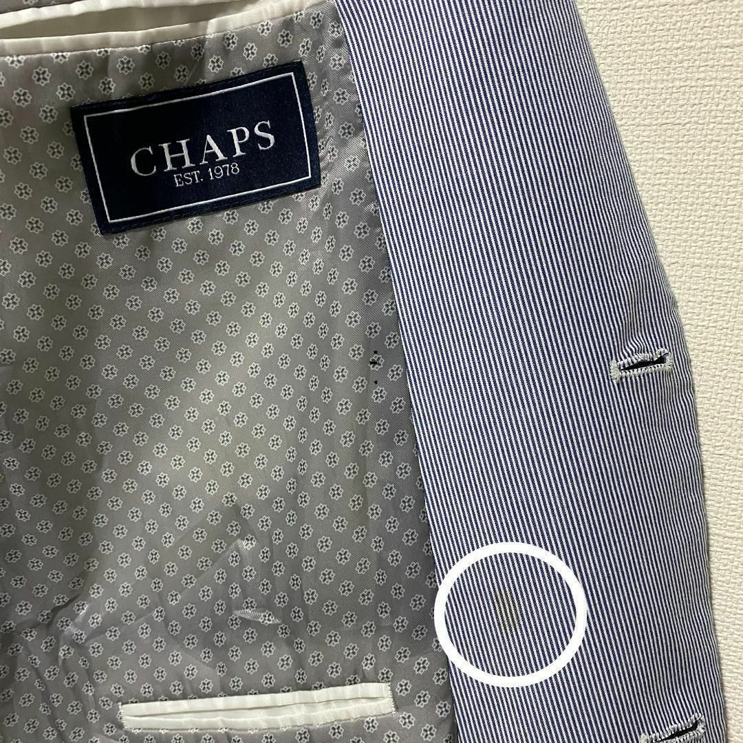 CHAPS(チャップス)のアメリカ古着　CHAPS テーラードジャケット　ストライプ　XL相当 メンズのジャケット/アウター(テーラードジャケット)の商品写真