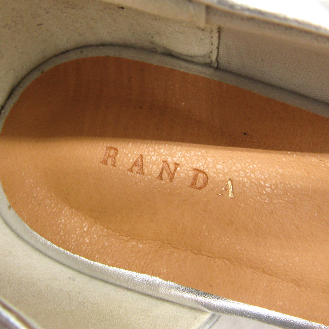 ランダ パンプス ポインテッドトゥ ストラップ 靴 シューズ レディース Lサイズ シルバー RANDA レディースの靴/シューズ(ハイヒール/パンプス)の商品写真