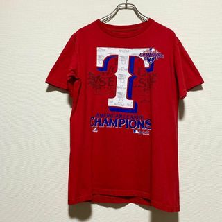 マジェスティック(Majestic)のアメリカ古着　テキサス・レンジャーズ　MLB 半袖Tシャツ　Sサイズ J130(Tシャツ/カットソー(半袖/袖なし))