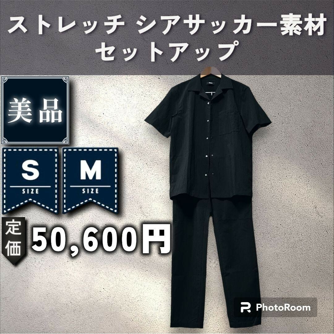 theory(セオリー)の【Theory】ストレッチシアサッカー　セットアップ　「M：ブラック」 メンズのスーツ(セットアップ)の商品写真