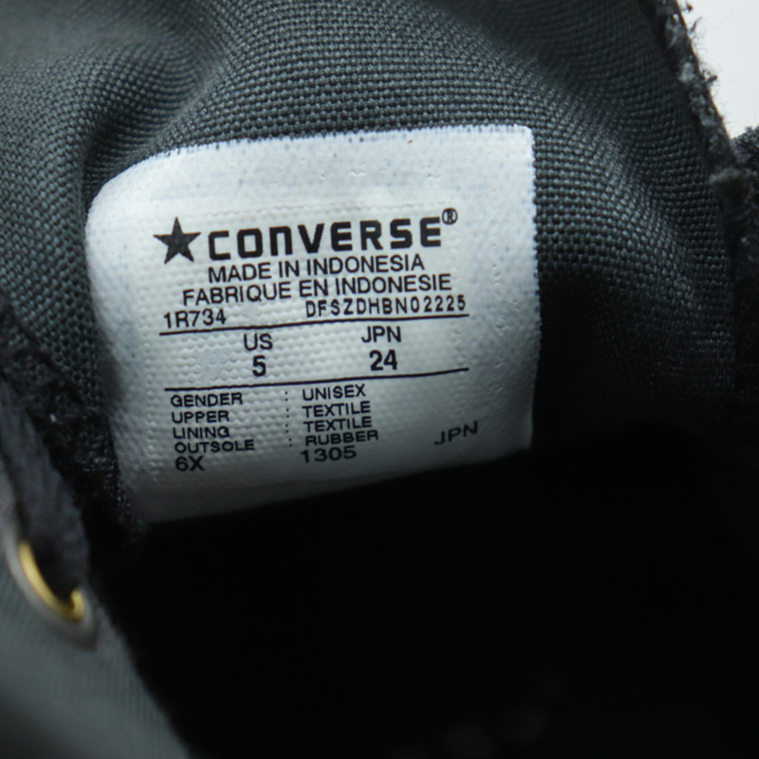CONVERSE(コンバース)のコンバース スニーカー ハイカット オールスター ゴールドマーク 1R734  靴 シューズ 黒 レディース 24サイズ ブラック CONVERSE レディースの靴/シューズ(スニーカー)の商品写真