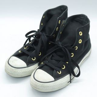 コンバース(CONVERSE)のコンバース スニーカー ハイカット オールスター ゴールドマーク 1R734  靴 シューズ 黒 レディース 24サイズ ブラック CONVERSE(スニーカー)