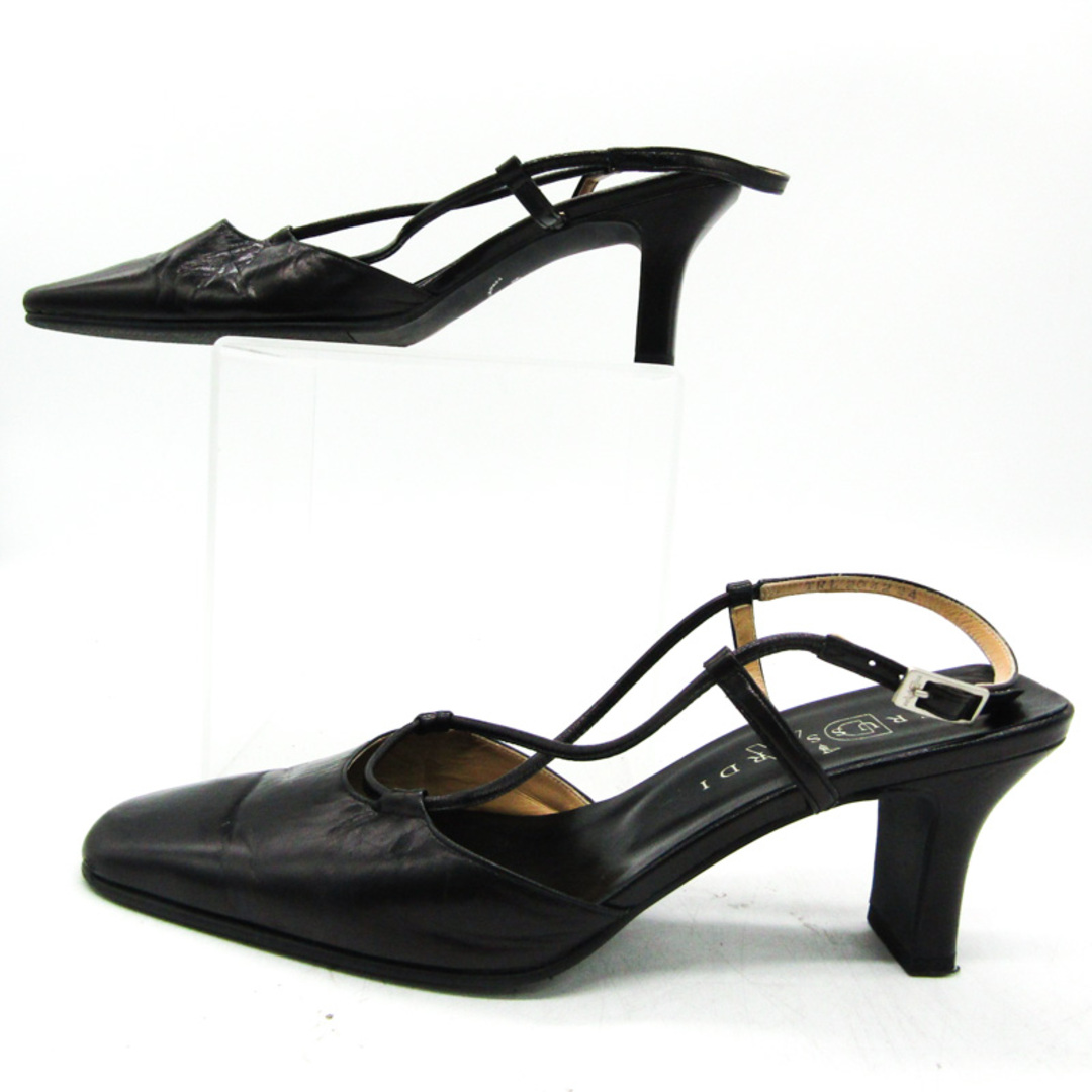 Trussardi(トラサルディ)のトラサルディ パンプス スクエアトゥ ブランド 靴 シューズ 日本製 黒 レディース 24サイズ ブラック TRUSSARDI レディースの靴/シューズ(ハイヒール/パンプス)の商品写真