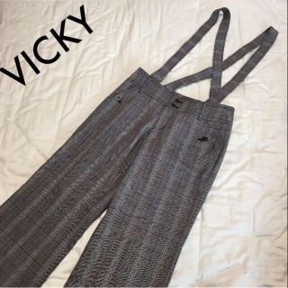 ビッキー(VICKY)の美品☆VICKY  2wayワイドチェックパンツ(カジュアルパンツ)