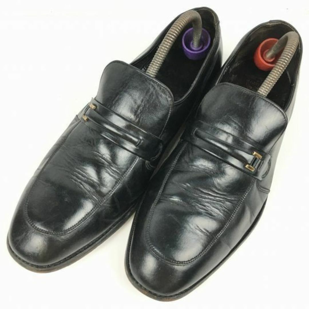 1973年製? Vintage/ビンテージモデル　FLORSHEIM/フローシャイム　コインローファー/ビジネスシューズ〈黒/BLACK/ブラック〉　サイズ11E/28.5-29.0程度　管NO.ZE-179 #BUZZBERG メンズの靴/シューズ(スリッポン/モカシン)の商品写真