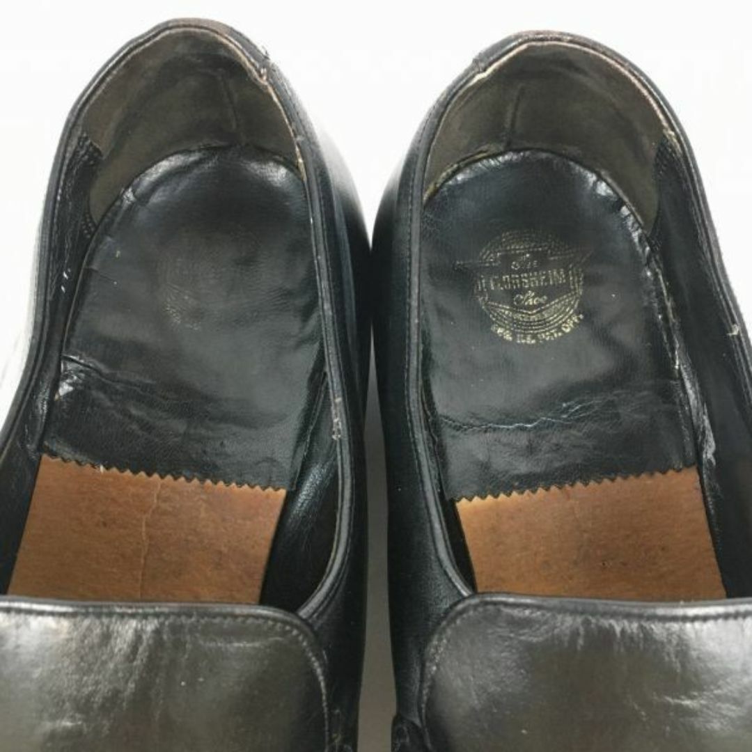 1973年製? Vintage/ビンテージモデル　FLORSHEIM/フローシャイム　コインローファー/ビジネスシューズ〈黒/BLACK/ブラック〉　サイズ11E/28.5-29.0程度　管NO.ZE-179 #BUZZBERG メンズの靴/シューズ(スリッポン/モカシン)の商品写真