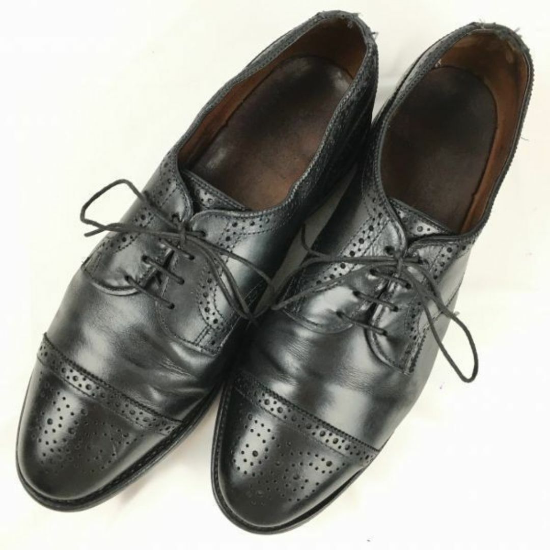 Allen Edmonds(アレンエドモンズ)の試着交換OK！アレンエドモンズ　AllenEdomonds ビンテージ/Vintage Sanford　キャップトゥ　ビジネスシューズ〈黒/BLACK/ブラック〉size9.5E　27.0-27.5/メンズ/菅NO.WZG-75 #BUZZBERG メンズの靴/シューズ(ドレス/ビジネス)の商品写真