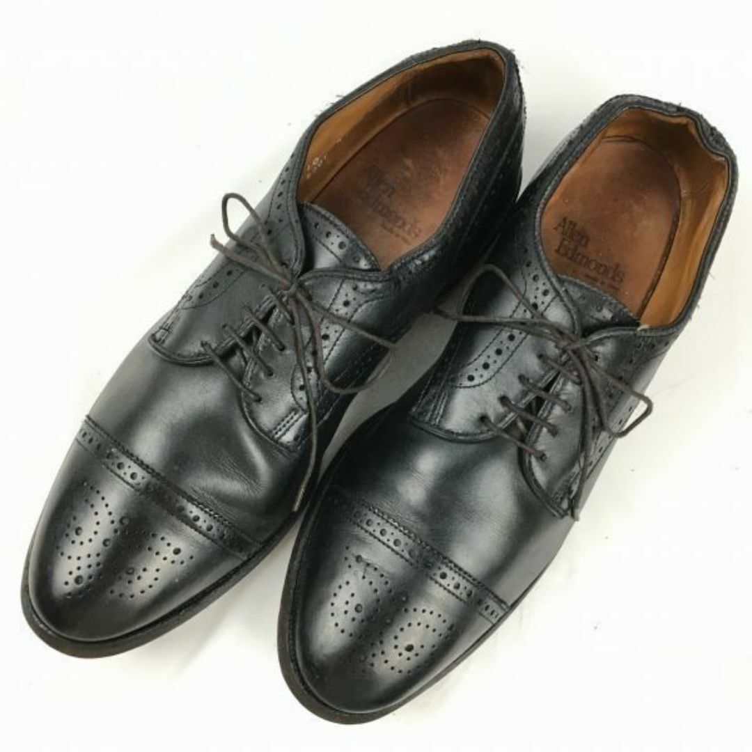 Allen Edmonds(アレンエドモンズ)の試着交換OK！ビンテージ/Vintage 　アレンエドモンズ　Allen Edomonds　Sanford　キャップトゥ　ビジネスシューズ〈黒/BLACK/ブラック〉size10B/メンズ/菅NO.WZG-82 #BUZZBERG メンズの靴/シューズ(ドレス/ビジネス)の商品写真