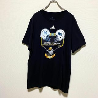 アディダス(adidas)のアメリカ古着　アディダス　半袖　Ｔシャツ　カレッジ　プリント　アメフト　Q148(Tシャツ/カットソー(半袖/袖なし))