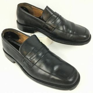 試着交換OK！CHEANEY/チーニー　ビンテージ/Vintage タグ　size8　26.5程度　コインローファー/ビジネスシューズ〈黒/BLACK/ブラック〉ビンテージ/Vintage〕菅NO.WZA-427 #BUZZBERG(スリッポン/モカシン)