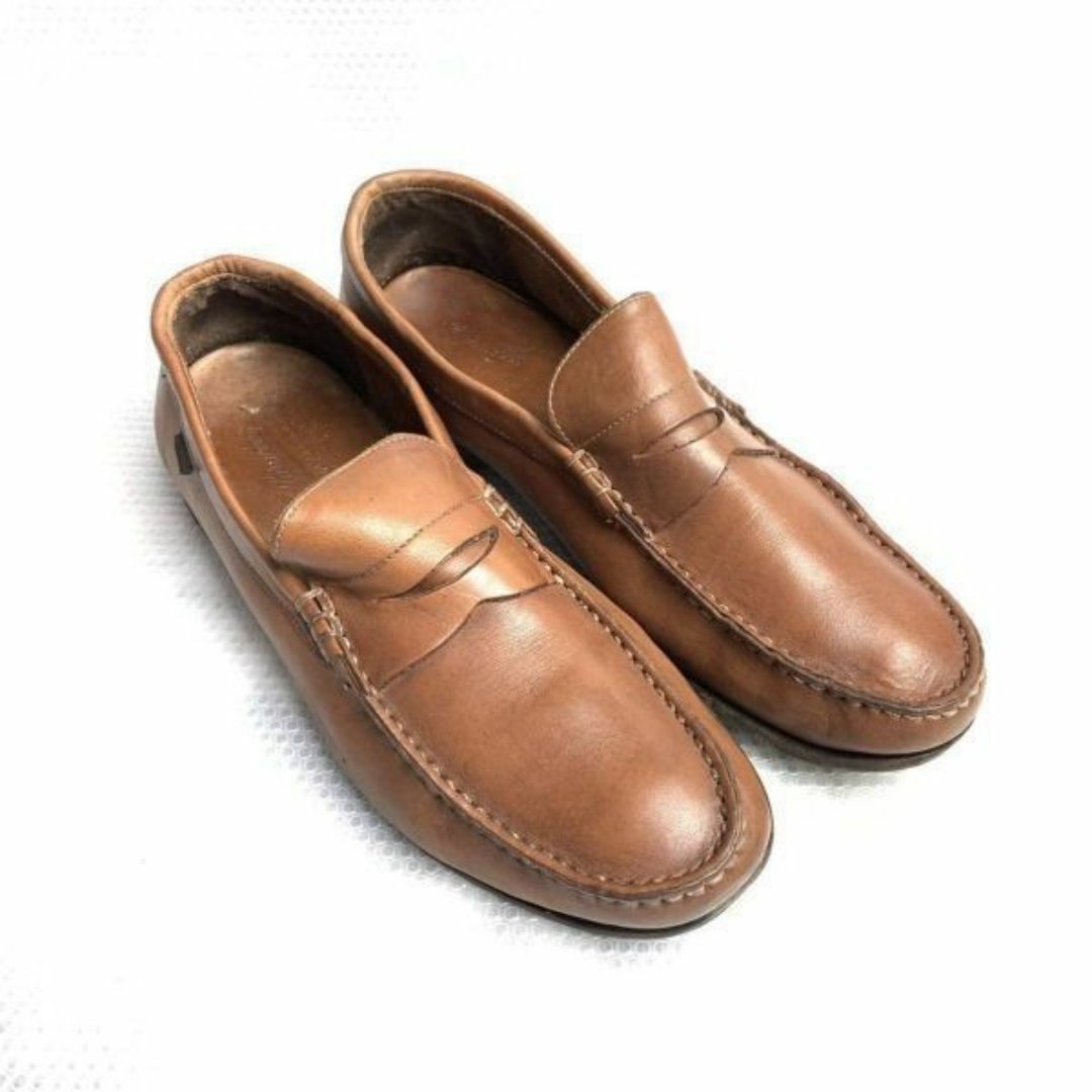 Paraboot(パラブーツ)のビンテージ品★パラブーツ★27.5-28.5cm程度★スリッポンシューズ コインローファー★ブラウン 茶色◆is7-20 #BUZZBERG メンズの靴/シューズ(スリッポン/モカシン)の商品写真