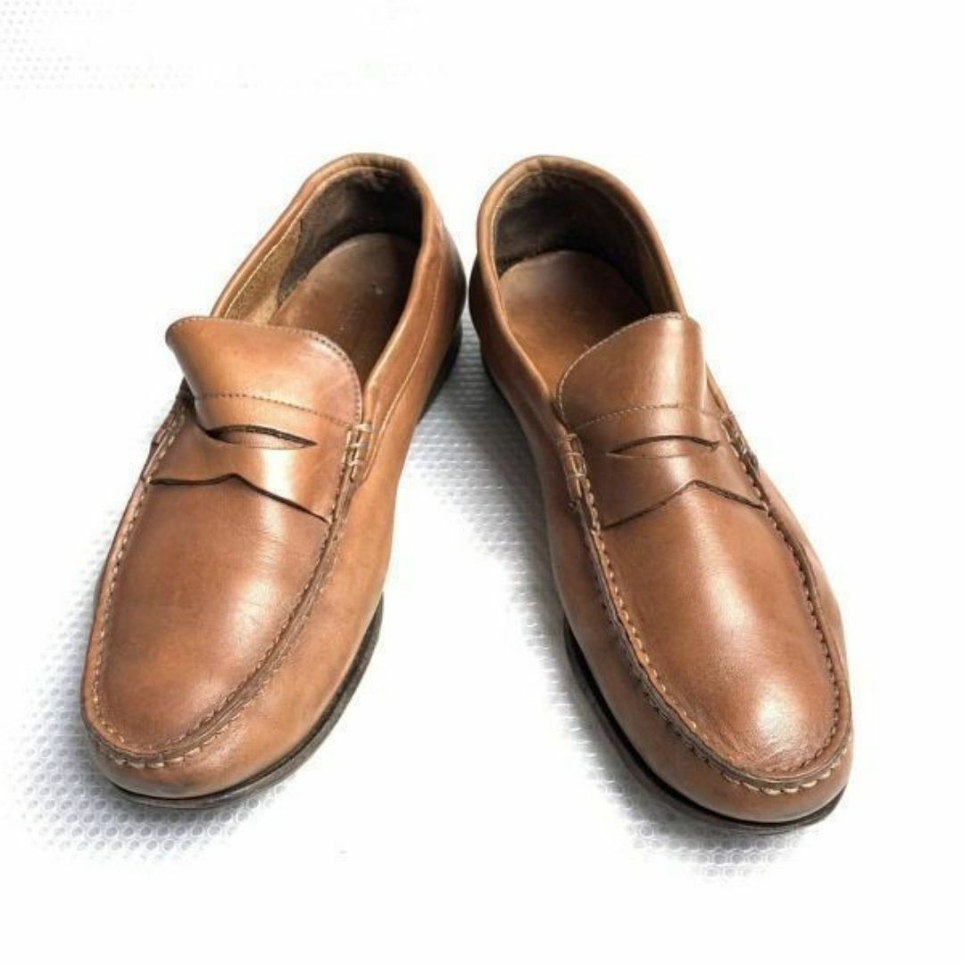 Paraboot(パラブーツ)のビンテージ品★パラブーツ★27.5-28.5cm程度★スリッポンシューズ コインローファー★ブラウン 茶色◆is7-20 #BUZZBERG メンズの靴/シューズ(スリッポン/モカシン)の商品写真