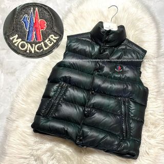 モンクレール(MONCLER)の本物 国内正規品 モンクレール CORBIER チェック柄 ダウンベスト 濃緑0(ダウンベスト)