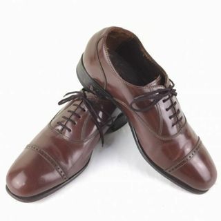 Florsheim　フローシャイム　キャップトゥ　ビジネスシューズ　茶　ブラウン　サイズ7D　24.5-25.0　管NO.ZD-16 #BUZZBERG(ドレス/ビジネス)