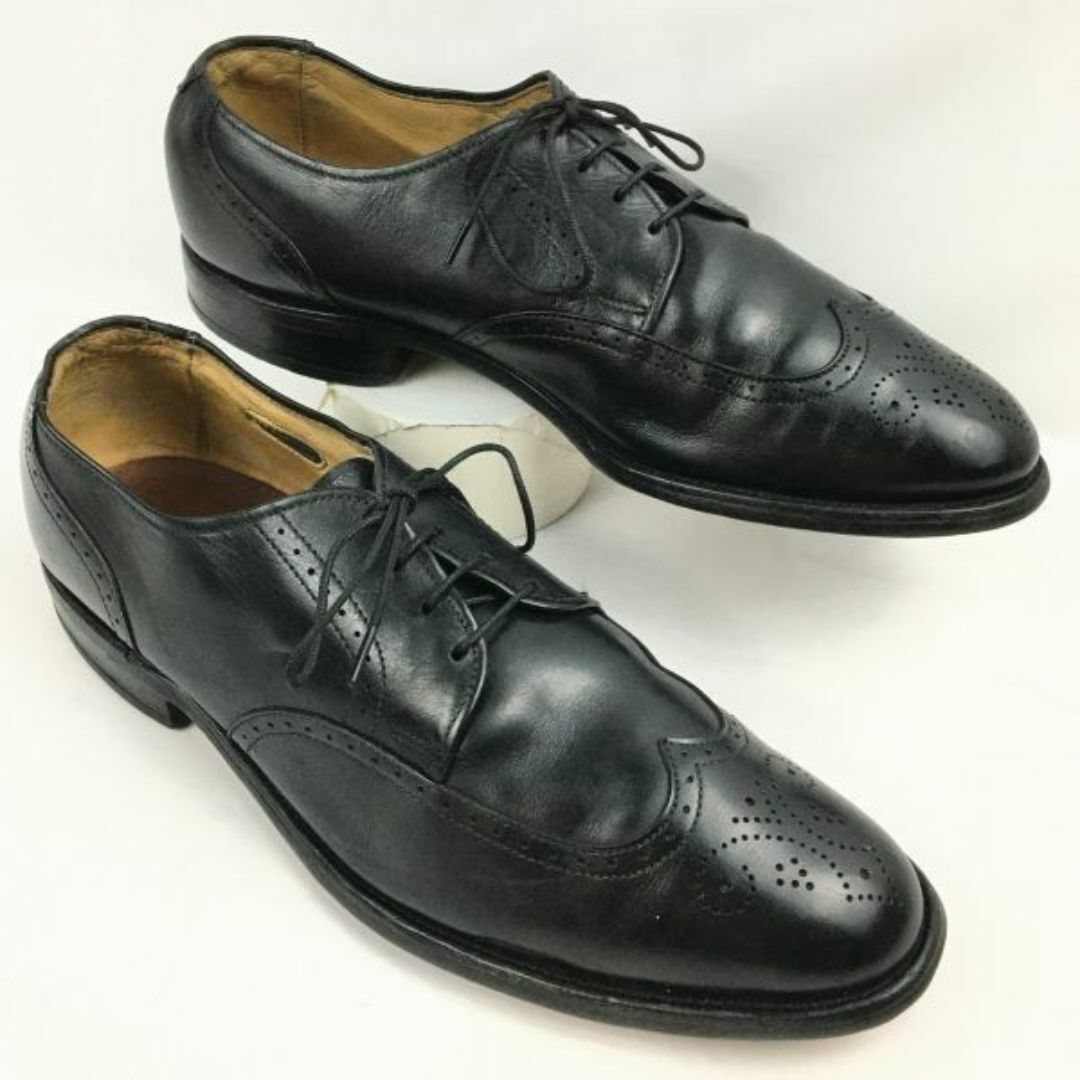 Allen Edmonds(アレンエドモンズ)の試着交換OK！Allen Edomonds/アレンエドモンズ　kingswood/ビンテージ/Vintage 　ウイングチップ〈黒/BLACK/ブラック〉size7.5C　24.5-25.5程度　ビンテージ/菅NO.WZH-98 #BUZZBERG メンズの靴/シューズ(ドレス/ビジネス)の商品写真