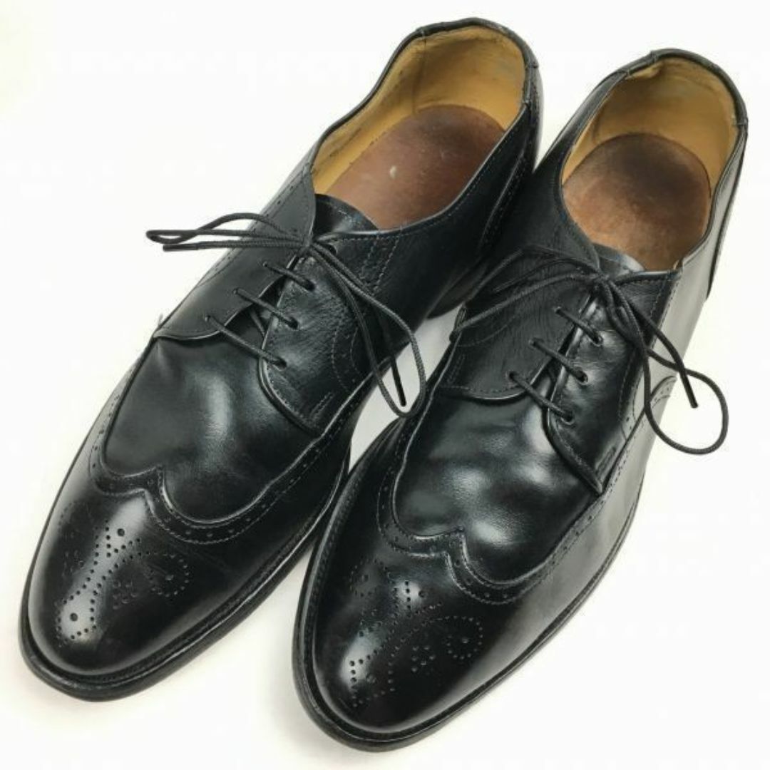 Allen Edmonds(アレンエドモンズ)の試着交換OK！Allen Edomonds/アレンエドモンズ　kingswood/ビンテージ/Vintage 　ウイングチップ〈黒/BLACK/ブラック〉size7.5C　24.5-25.5程度　ビンテージ/菅NO.WZH-98 #BUZZBERG メンズの靴/シューズ(ドレス/ビジネス)の商品写真